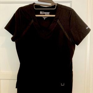 Grey’s Anatomy by Barco Black Scrub Top M